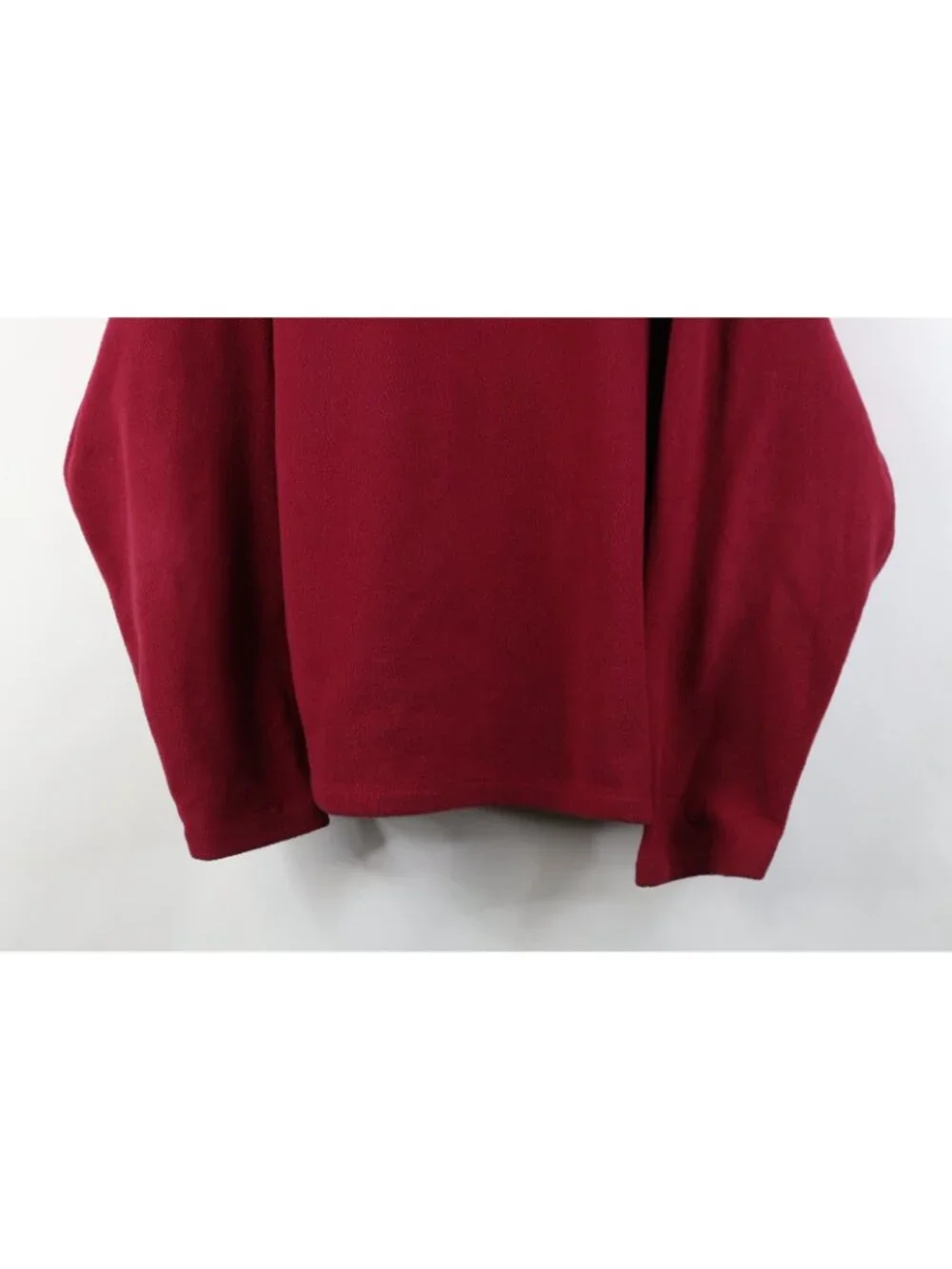 Vintage 90s J Crew Mens Size Large Faded Blank Boxy Fit Fleece Sweater Red USA
